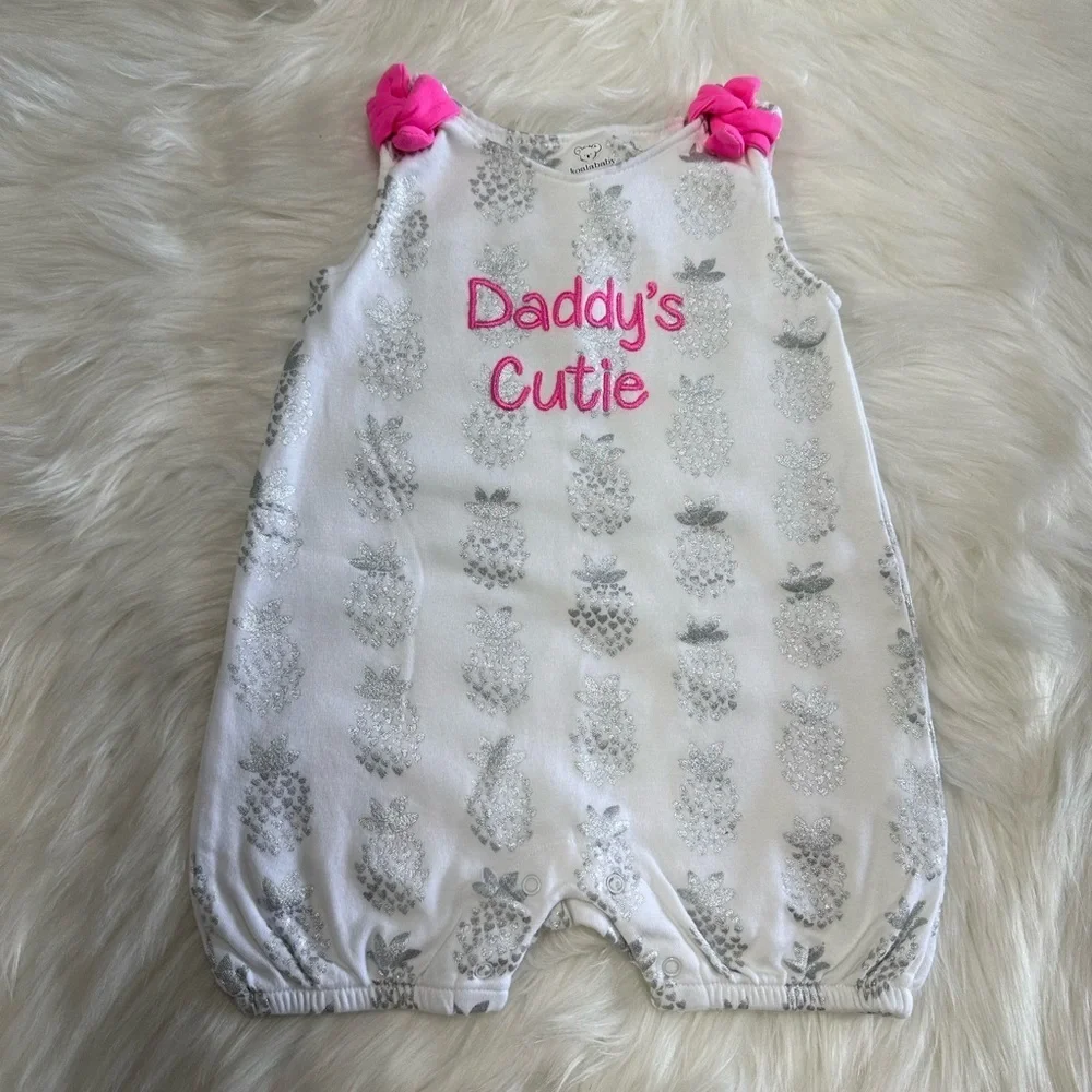 5/$30 Koala Baby Daddy’s Cutie Baby Girl Romper 9-12m​